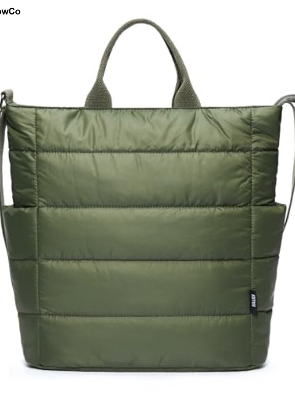 Quilted Nylon Large Puffer Tote Bag for Women Laptop Crossbody Hobo